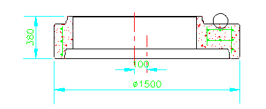 Reducing slab Ø1,200/Ø1,000